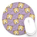 Dog Pattern Round Mousepads Front