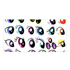 Eyes  Pattern Satin Shawl by Sapixe