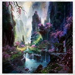 Fantastic World Fantasy Painting Canvas 16  X 16   by Sapixe