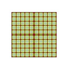 Geometric Tartan Pattern Square Satin Bandana Scarf by Sapixe