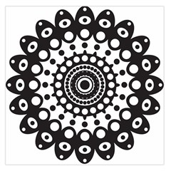 Mandala Geometric Symbol Pattern Large Satin Scarf (square) by Sapixe