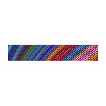 Multicolored Stripe Curve Striped Flano Scarf (Mini) Front