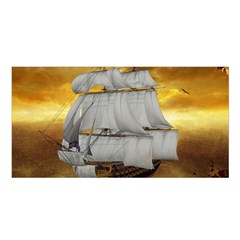 Pirate Ship Satin Shawl by Sapixe
