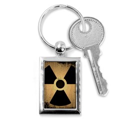 Radioactive Warning Signs Hazard Key Chains (rectangle)  by Sapixe