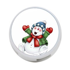 Snowman With Scarf 4-port Usb Hub (one Side) by Sapixe