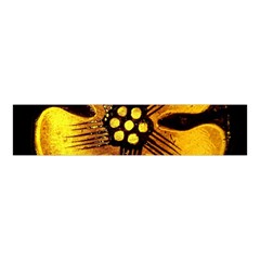 Yellow Flower Stained Glass Colorful Glass Velvet Scrunchie by Sapixe