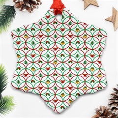 Christmas Decorations Background Snowflake Ornament (two Sides) by Sapixe