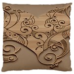 Wood Sculpt Carved Background Large Cushion Case (Two Sides) Back