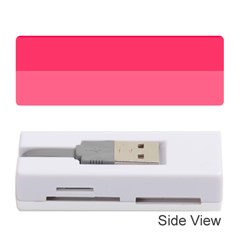 Pink Scarlet Gradient Stripes Pattern Memory Card Reader (stick)  by yoursparklingshop