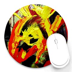 Fish And Bread1/1 Round Mousepads by bestdesignintheworld