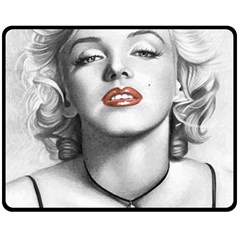 Blonde Bombshell Double Sided Fleece Blanket (medium)  by StarvingArtisan