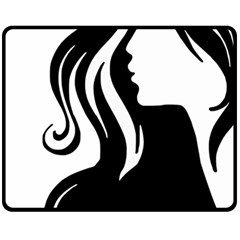 Long Haired Sexy Woman  Fleece Blanket (medium)  by StarvingArtisan
