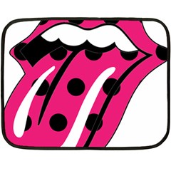 Pink Tongue Double Sided Fleece Blanket (mini)  by StarvingArtisan