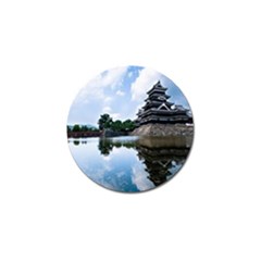 Beautiful Pagoda On Lake Nature Wallpaper Golf Ball Marker by Modern2018