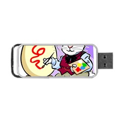 Bunny Easter Artist Spring Cartoon Portable Usb Flash (one Side) by Simbadda