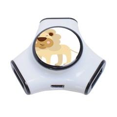 Lion Cute Sketch Funny 3-port Usb Hub by Simbadda