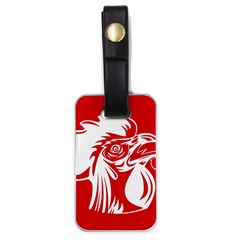 Cock Logo Emblem Symbol France Luggage Tags (one Side)  by Simbadda