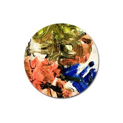 Pagoda And Calligraphy Magnet 3  (round) by bestdesignintheworld