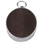 Gator Brown Leather Print Silver Compasses Front