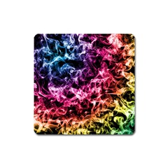 Smoke Colors Soul Black Blue Square Magnet by Sapixe