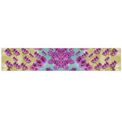 Climbing And Loving Beautiful Flowers Of Fantasy Floral Large Flano Scarf  by pepitasart