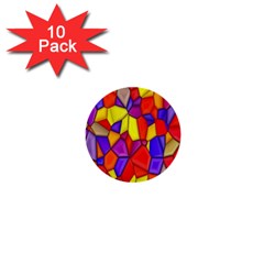 Mosaic Tiles Pattern Texture 1  Mini Buttons (10 Pack)  by Sapixe