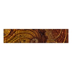 Copper Caramel Swirls Abstract Art Velvet Scrunchie by Sapixe