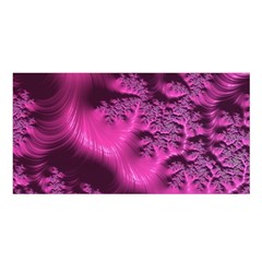 Fractal Artwork Pink Purple Elegant Satin Shawl by Sapixe