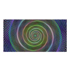 Spiral Fractal Digital Modern Satin Shawl by Sapixe