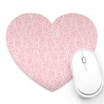 Elios Shirt Faces in White Outlines on Pale Pink CMBYN Heart Mousepads Front