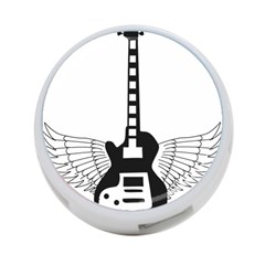 Guitar Abstract Wings Silhouette 4-port Usb Hub (one Side) by Sapixe