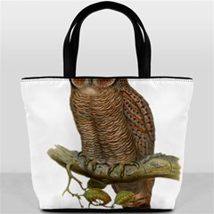 Bird Owl Animal Vintage Isolated Bucket Bags by Sapixe