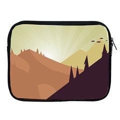 Sky Art Silhouette Panoramic Apple Ipad 2/3/4 Zipper Cases by Sapixe