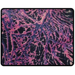 Fabric Textile Texture Macro Photo Double Sided Fleece Blanket (medium)  by Sapixe