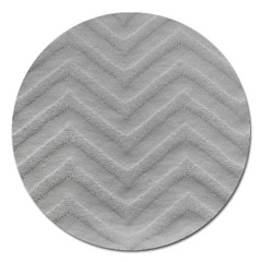 White Fabric Pattern Textile Magnet 5  (round) by Sapixe