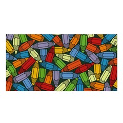 Colored Pencils Pens Paint Color Satin Shawl by Sapixe