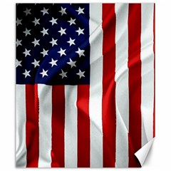 American Usa Flag Vertical Canvas 20  X 24   by FunnyCow