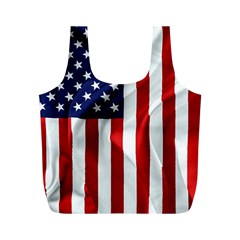 American Usa Flag Vertical Full Print Recycle Bags (m)  by FunnyCow