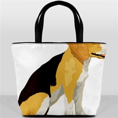 Black Yellow Dog Beagle Pet Bucket Bags by Sapixe