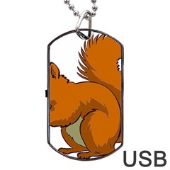 Squirrel Animal Pet Dog Tag Usb Flash (one Side) by Sapixe