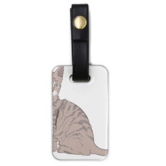 Kitten Cat Drawing Line Art Line Luggage Tags (one Side)  by Sapixe