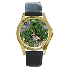 Easter On Balboa Round Gold Metal Watch by bestdesignintheworld