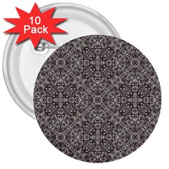 Luxury Modern Baroque Pattern 3  Buttons (10 Pack)  by dflcprints
