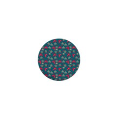Teal Hats 1  Mini Magnets by snowwhitegirl
