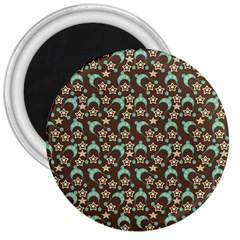 Brown With Blue Hats 3  Magnets by snowwhitegirl