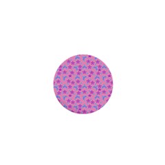 Pink Star Blue Hats 1  Mini Buttons by snowwhitegirl