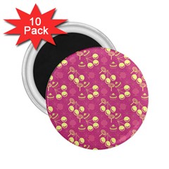 Yellow Pink Cherries 2 25  Magnets (10 Pack)  by snowwhitegirl