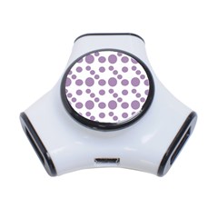 Violet Dots 3-port Usb Hub by snowwhitegirl