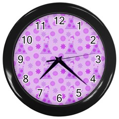 Purple Dress Wall Clock (black) by snowwhitegirl