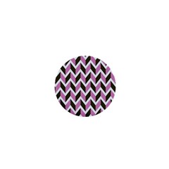 Zigzag Chevron Pattern Pink Brown 1  Mini Buttons by snowwhitegirl